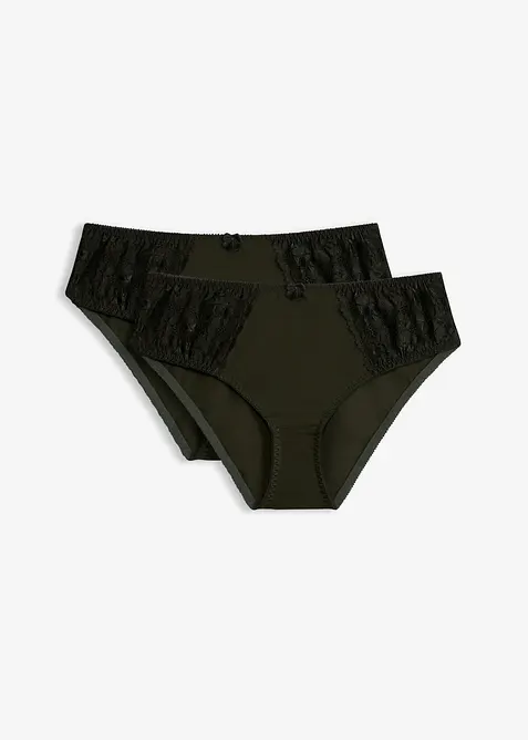 Slip alto con pizzo delicato (pacco da 2), bonprix