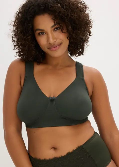 Reggiseno t-shirt minimizer senza ferretto con cotone biologico (pacco da 2), bonprix