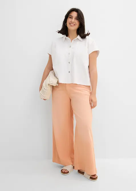 Camicia di jeans boxy cropped, bonprix