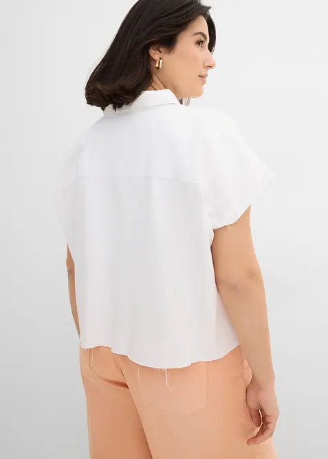 Camicia di jeans boxy cropped, bonprix