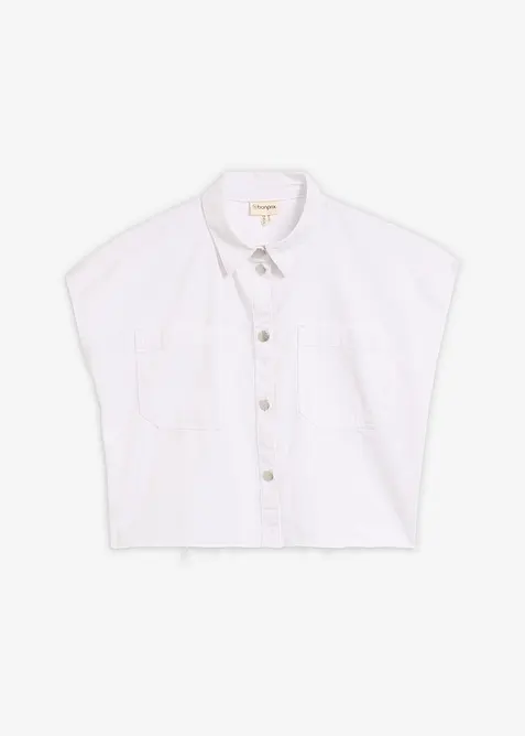 Camicia di jeans boxy cropped, bonprix