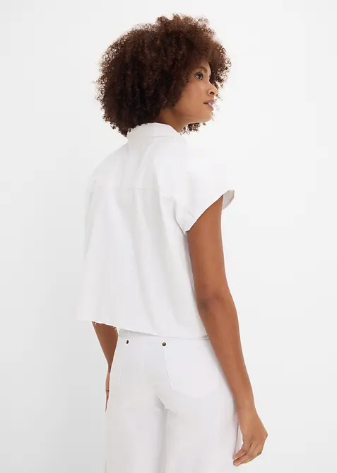 Camicia di jeans boxy cropped, bonprix