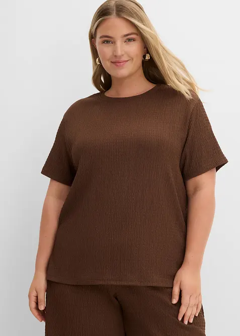 Maglia in cr&ecirc;pe stropicciato, bonprix