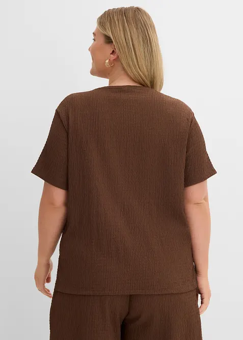 Maglia in cr&ecirc;pe stropicciato, bonprix