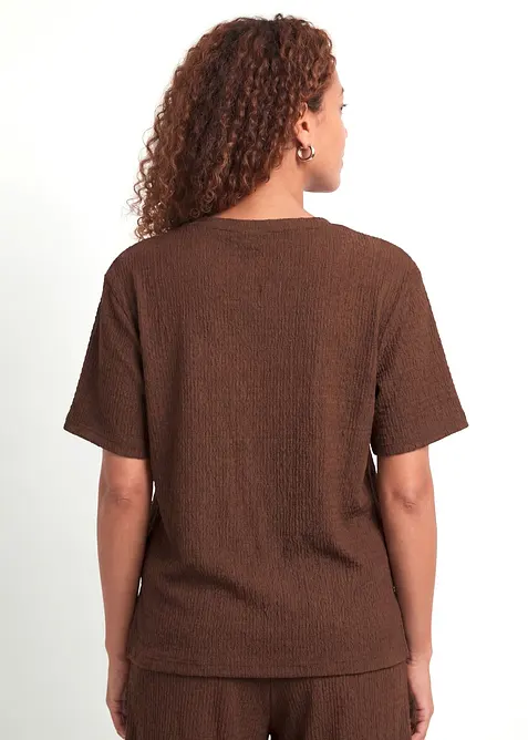 Maglia in cr&ecirc;pe stropicciato, bonprix