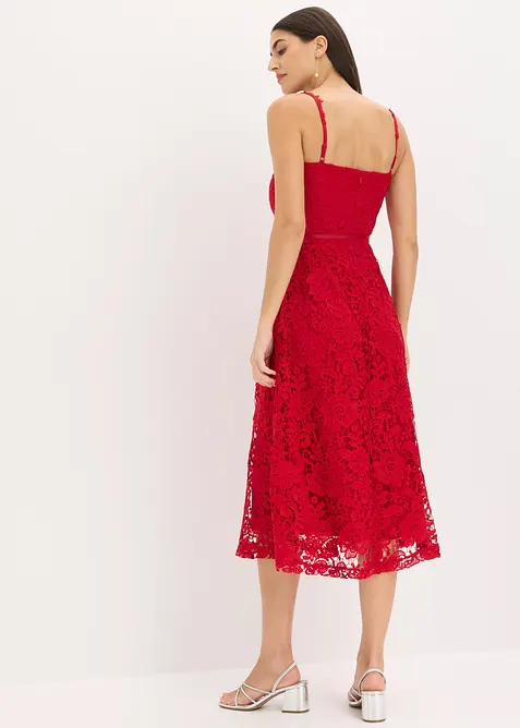 Abito in pizzo con spalline decorate, bonprix