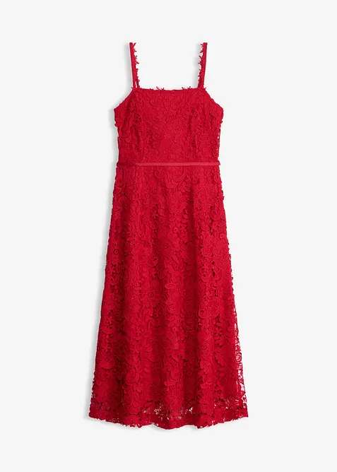 Abito in pizzo con spalline decorate, bonprix