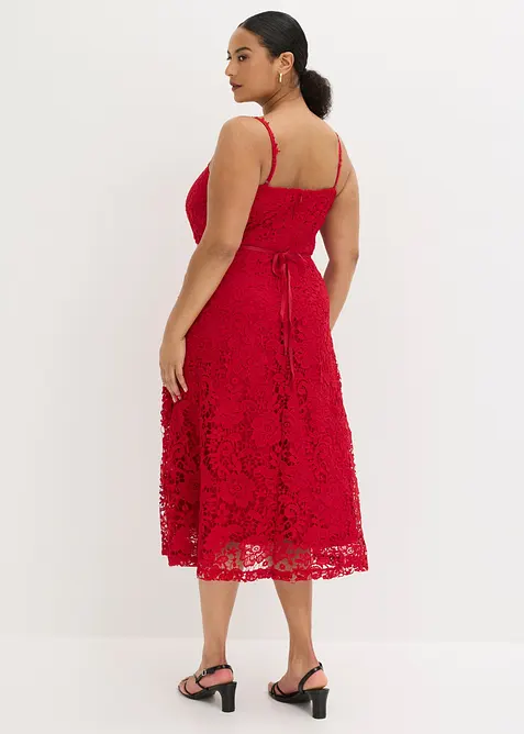 Abito in pizzo con spalline decorate, bonprix