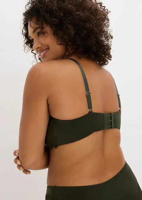 Reggiseno con ferretto, imbottitura laterale e pizzo delicato, bonprix