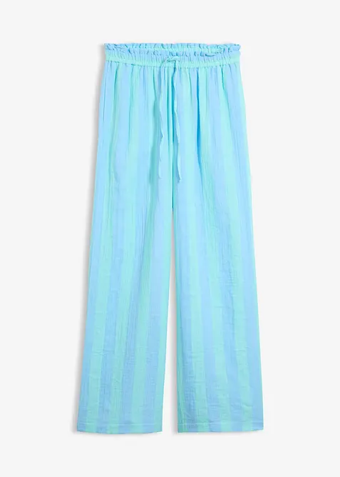 Pantaloni con elastico in vita in mussola leggera, bonprix