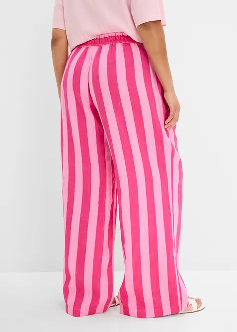 Pantaloni con elastico in vita in mussola leggera, bonprix