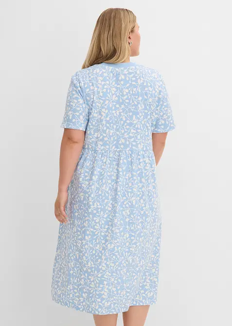 Abito di jersey svasato in cotone pesante, bonprix