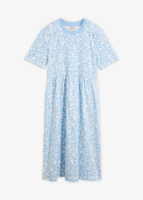 Abito di jersey svasato in cotone pesante, bonprix