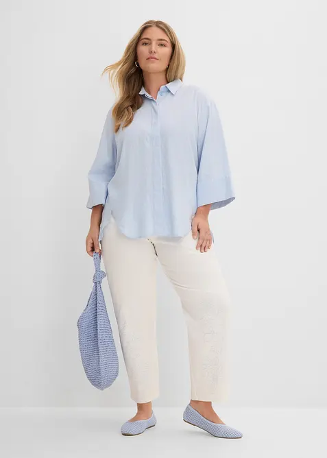 Pantaloni barrel con elastico in vita, bonprix