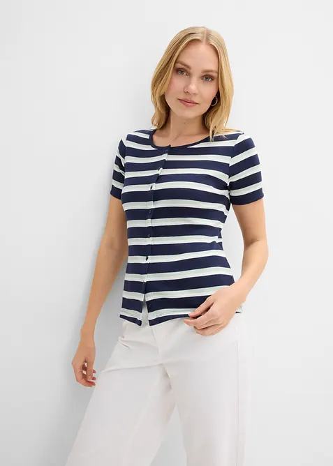 Maglia in cotone biologico a costine, bonprix