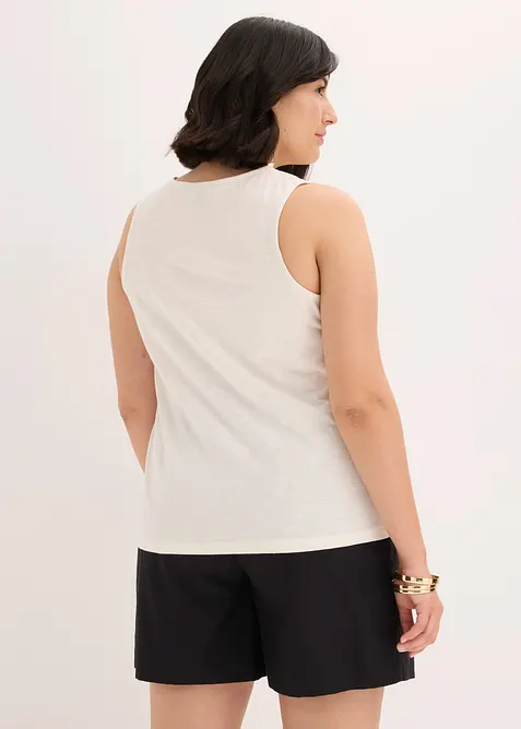 Top in puro cotone con ricamo, bonprix