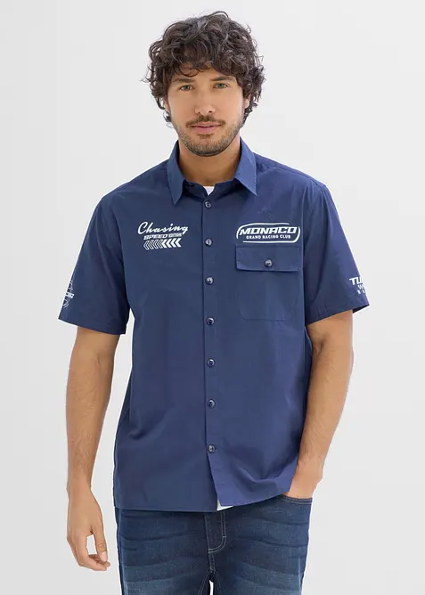 Camicia a maniche corte in puro cotone biologico, bonprix