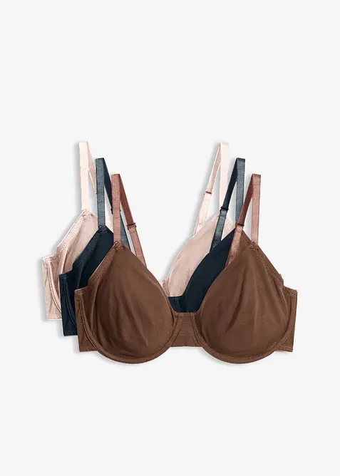 Reggiseno t-shirt senza imbottitura (pacco da 3), bonprix