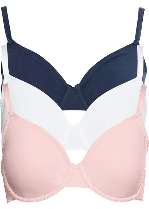 Reggiseno t-shirt senza imbottitura (pacco da 3), bonprix