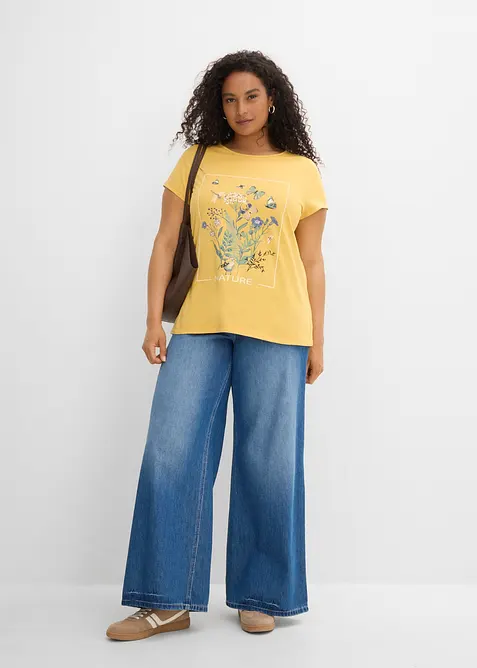 T-shirt in cotone con stampa, bonprix
