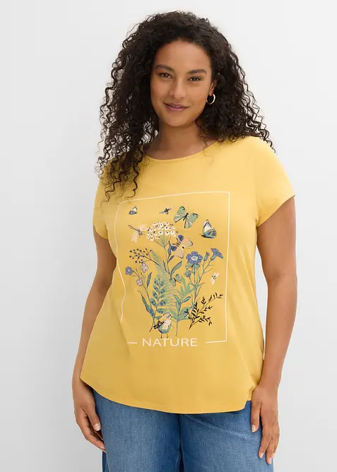 T-shirt in cotone con stampa, bonprix