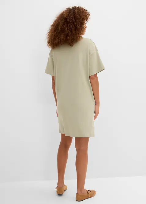 Abito t-shirt oversize con scollatura a V (pacco da 2), bonprix