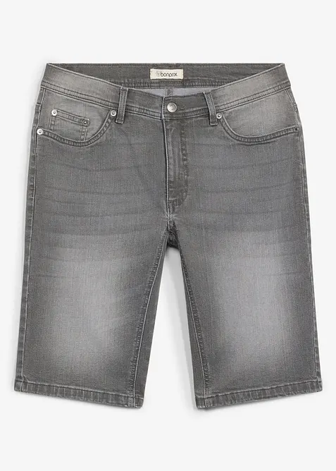 Bermuda di jeans elasticizzati con cavallo rafforzato, regular fit, bonprix