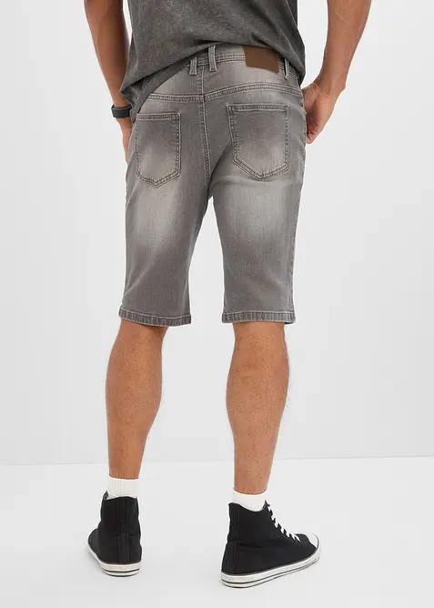 Bermuda di jeans elasticizzati con cavallo rafforzato, regular fit, bonprix