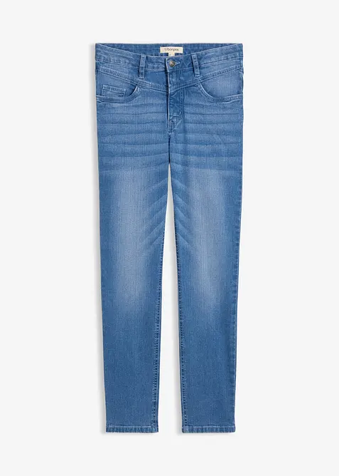 Jeans skinny cropped, vita alta, bonprix
