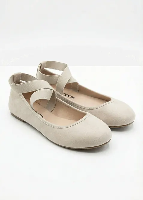 Ballerine con cinturini elasticizzati, bonprix