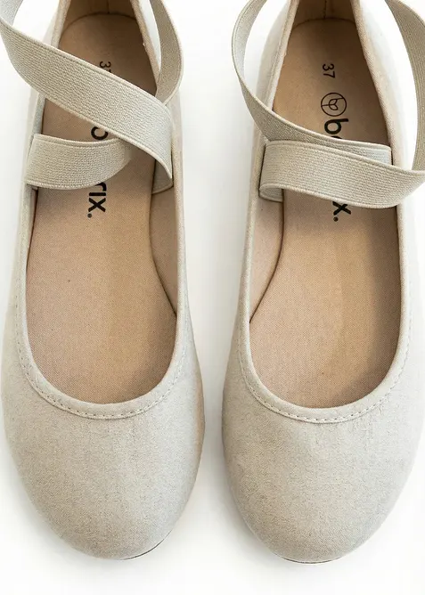 Ballerine con cinturini elasticizzati, bonprix