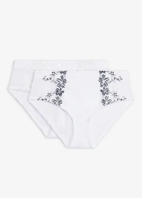 Slip modellante con ricamo delicato (pacco da 2), bonprix