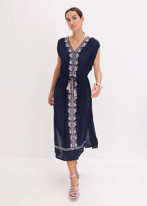 Abito midi boho chic in viscosa fluida, bonprix