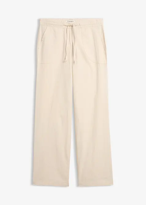 Pantaloni a palazzo in misto lino, bonprix