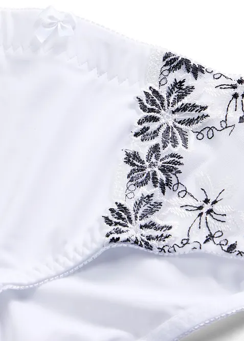 Slip modellante con ricamo delicato (pacco da 2), bonprix