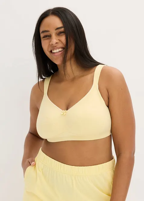 Reggiseno senza ferretto con cotone (pacco da 3), bonprix