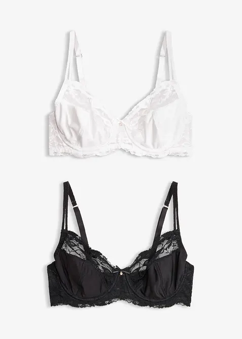 Reggiseno con pizzo raffinato (pacco da 2), bonprix
