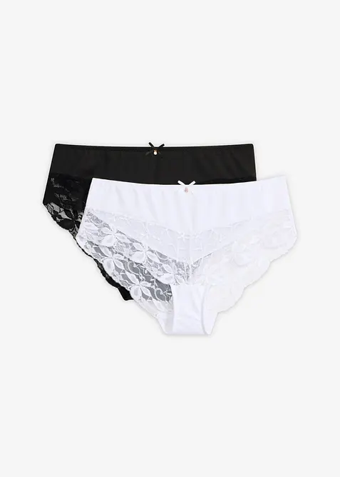 Panty con pizzo raffinato (pacco da 2), bonprix
