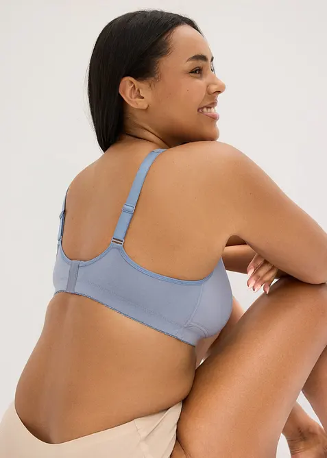 Reggiseno t-shirt senza ferretto con cotone (pacco da 2), bonprix