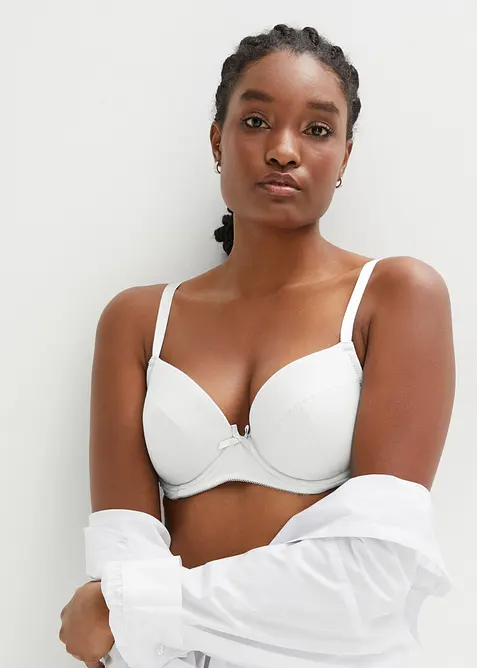 Reggiseno push-up con ferretto e cotone biologico (pacco da 2), bonprix