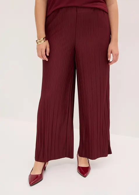 Pantaloni in jersey plissettati, bonprix