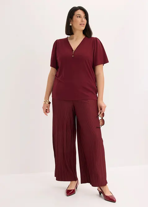 Pantaloni in jersey plissettati, bonprix
