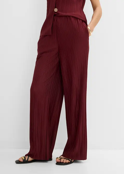 Pantaloni in jersey plissettati, bonprix