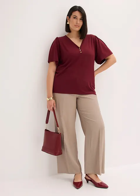 Maglia in viscosa con bottoni, bonprix