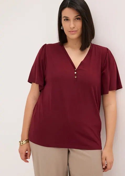 Maglia in viscosa con bottoni, bonprix