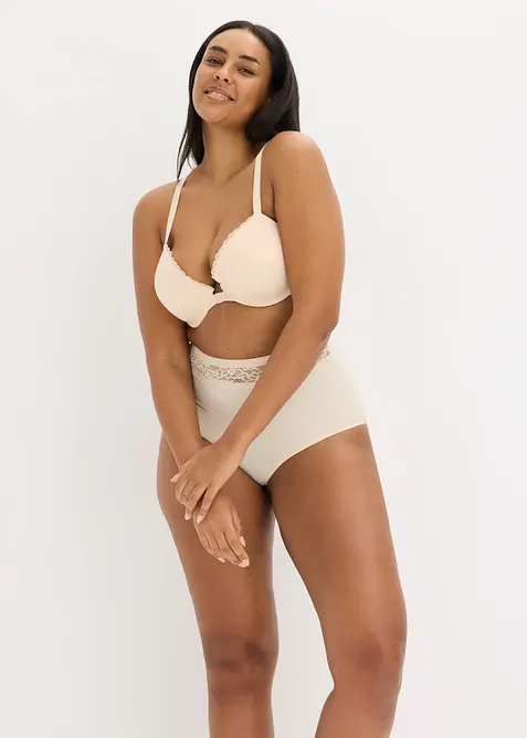Reggiseno con coppe preformate, ferretto, chiusura frontale e cotone, bonprix