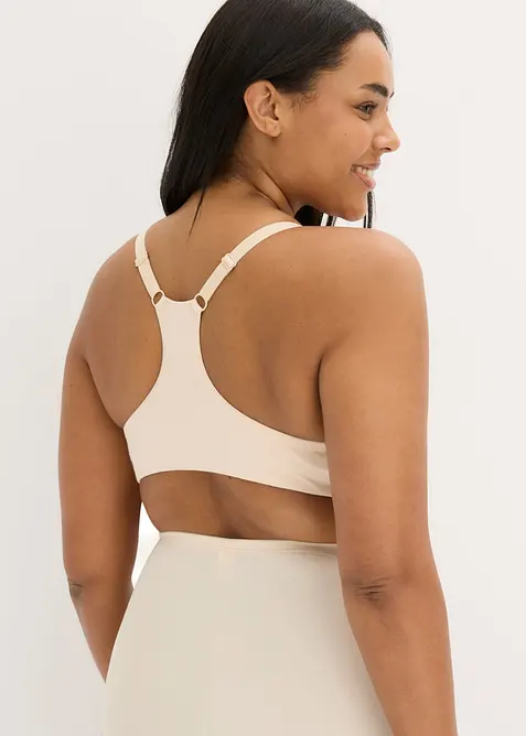 Reggiseno con coppe preformate, ferretto, chiusura frontale e cotone, bonprix
