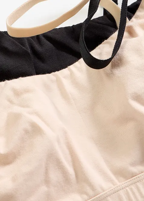 Bralette senza ferretto con cotone (pacco da 2), bonprix