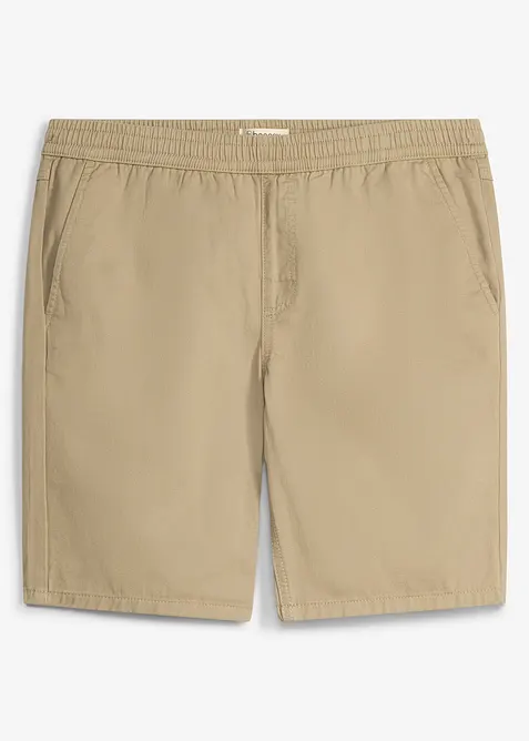 Bermuda in puro cotone con elastico in vita, regular fit, bonprix