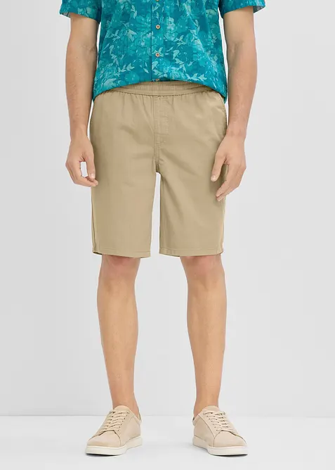 Bermuda in puro cotone con elastico in vita, regular fit, bonprix